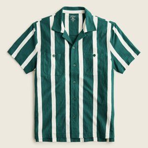 J. Crew Men’s XS Short-Sleeve Cotton Knit Camp-Collar Garment-Dyed Harbor Shirt